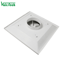 Hvac Climatisation Carré Air Grilles Diffuseur Métal Plat Cône Plaque 4 Voies Plafond Carré Diffuseur