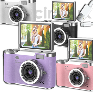 กล้องดิจิตอล SourcingArk4K ความละเอียดสูง HD ถ่ายเซลฟี่ได้ หน้าจอ Retro CCD ขนาด 2"-3" รองรับการ์ด TF แบตเตอรี่ใช้งานได้ยาวนาน รุ่น LK-007 - Product Image 1