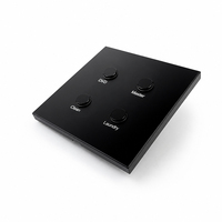 Interrupteur mural intelligent à bouton-poussoir GTD 24A 12V RS485 pour éclairage électrique, 4 boutons, utilisation hôtel/maison/bureau