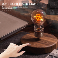 Lámpara Nocturna de Luna Levitante 360 °   Lámpara LED Magnética Flotante Giratoria de 3 Colores, Material ABS, para Decoración de Escritorio en Casa u Oficina