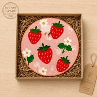 Set de table rond en perles de verre faites à la main avec motif personnalisé, dessous de plat perlé pour la décoration de table