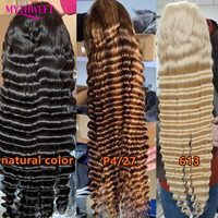 Perruques frontales 13x4 360 Full Lace Loose Deep en cheveux humains Remy bouclés non traités, avec dentelle transparente, cheveux indiens