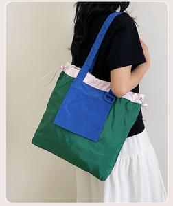 Hot Sale Factory Custom Print Label Eco Recycle Sublimation <b>Nylon</b> Polyester Foldable Grocery <b>Tote</b> <b>Bag</b> Folding Shopping <b>Bag</b> - Product Image 4