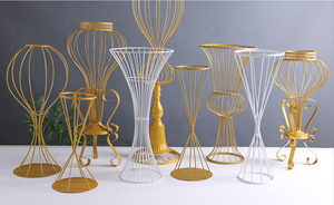 Decoración piso mesa principal de <span class=keywords><strong>camino</strong></span> de hierro romana macetas de flores de hierro hueco florero - Product Image 5