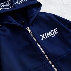 Novedad 2026: Sudadera con capucha para hombre de algodón 100% estilo casual americano, con estampado gráfico 3D personalizado, corte oversize y cremallera. - Product Image 2