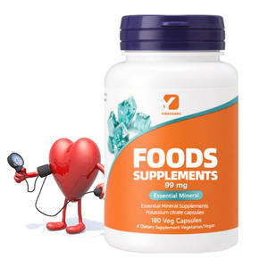 Cápsulas de Citrato de Potássio Personalizadas de Fábrica OEM/ODM Suplementos Alimentares Suplementos Minerais Essenciais para Mulheres e Homens - Product Image 1