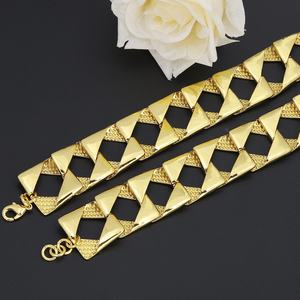 JXX <b>Fashion</b> 24K Gold Plated Cuban Links Chains Necklace Brass Jewelry for Women and Men Classic Style - Product Image 5