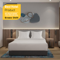 Collection de meubles de chambre d'hôtel 5 étoiles, design élégant en bois pour les intérieurs haut de gamme, meubles de chambre d'hôtel