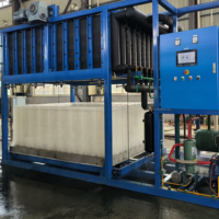 Machine à glaçons refroidie à l'eau, machine à glaçons automatique de 5 tonnes pour la conservation des aliments