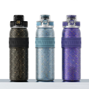 Bouteille d'eau sport premium en titane pur 21oz avec double couvercle anti-éclaboussures, sangle tressée et finition cristalline – Vente en gros ODM/OEM - Product Image 2