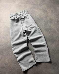 OEM Y2k <span class=keywords><strong>pantaloni</strong></span> da <span class=keywords><strong>uomo</strong></span> oversize <span class=keywords><strong>con</strong></span> coulisse <span class=keywords><strong>pantaloni</strong></span> Streetwear dritti impilati doppio <span class=keywords><strong>elastico</strong></span> <span class=keywords><strong>in</strong></span> <span class=keywords><strong>vita</strong></span> 100% cotone - Product Image 2