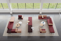 Ensemble de canapés modulaires en tissu moderne pour les espaces publics, les salles d'attente, les bureaux, les bibliothèques et les ateliers
