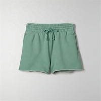 Bas quantité minimale de commande 100% coton éponge femmes Shorts ensemble 2 pièces sweat-shirt Shorts survêtement décontracté blanc solide survêtement logo personnalisé ensemble