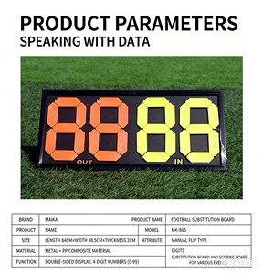 Tablero <span class=keywords><strong>de</strong></span> sustitución <span class=keywords><strong>de</strong></span> fútbol <span class=keywords><strong>de</strong></span> doble cara <span class=keywords><strong>con</strong></span> 4 dígitos |   Material PP Duradero |   Fácil Montaje |   Tamaño Grande Mediano |   Marcador <span class=keywords><strong>de</strong></span> Partidos - Product Image 6