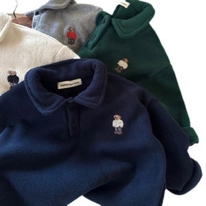 เสื้อโปโลเด็กฤดูหนาวสไตล์ใหม่เด็กชายเด็กหญิงเด็กทารกแขนยาวผ้าฟลีซเสื้อสเวตเตอร์อุ่นเสื้อผ้าเด็ก - Product Image 3