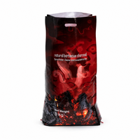Sac en PP tissé laminé de 8 kg pour charbon de bois, avec poignée découpée, emballage pour barbecue, résistant à l'humidité, vente en gros