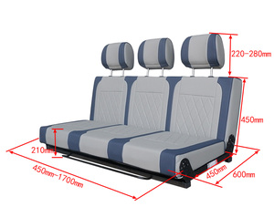 Asientos Dobles Plegables de Cuero Impermeable Personalizados Autoliuma para Autocaravanas, Cama Rock and Roll para RV, Asientos para Camper Van - Product Image 3