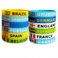 2026 Silikon-Armbänder, Brasilien & Portugal Nationalmannschaft Fußball-Armbänder für Turnier-Fans