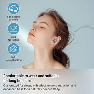 سماعات أذن للنوم بتقنية البلوتوث، سماعات خفيفة الوزن داخل الأذن، سماعات صغيرة غير مرئية بتصميم مصغر للنائمين على الجانب - Product Image 5