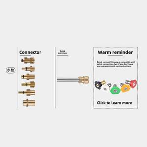 Adattatore per pistola ad acqua per autolavaggio, <span class=keywords><strong>accessori</strong></span> per schiuma, serie K, serie HD/Lava, <span class=keywords><strong>idropulitrice</strong></span> ad alta pressione in ottone e acciaio inossidabile, attacco rapido 1/4 - Product Image 2