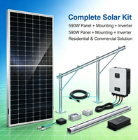 Module PV Monocristallin N-Type à Double Verre 570W 580W 590W pour Panneau Solaire Bifacial, Système d'Énergie Photovoltaïque pour Toit Résidentiel
