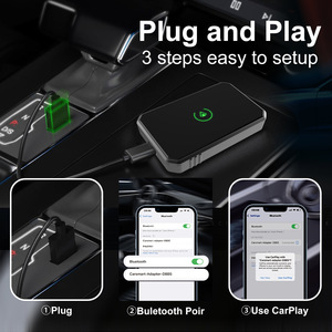 IHeylinkit sans fil CarPlay & Android Auto, texture métallique, meilleur produit e-commerce, modèle M3 OLIVER, compatible voiture 5.8x3.5x1 - Product Image 1