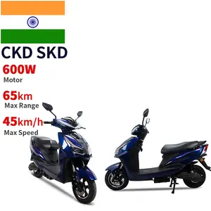India Hot Selling CKD SKD 3.00-10 Tire 45km/h Max Speed 65km Range Adult Electric Moped Scooter