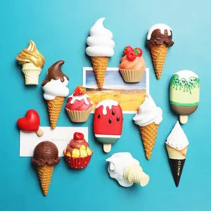 Creative Custom PVC Ice Cream 3D Resin Cartoon Magnet Fridge