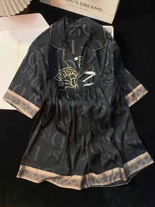 Pigiama personalizzato in raso di seta in autunno semplice moda e confezione regalo di fascia alta per pigiami di bambù in raso di compleanno del ragazzo - Product Image 4