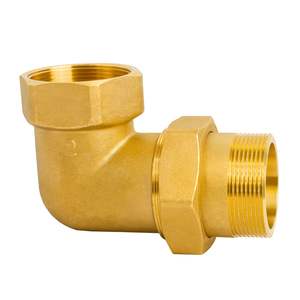 Raccord de tuyauterie en laiton épaissi à angle réglable à 90 degrés DN50, filetage interne et externe, raccords de conduites à angle droit - Product Image 1