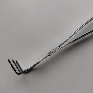 Pinzas de acero inoxidable Premium personalizadas y rastrillo de raíz 2 en 1 con <span class=keywords><strong>puntas</strong></span> dentadas de 210mm de largo para jardinería de árboles bonsái - Product Image 6