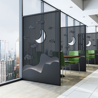 Nouveau style chinois fer art LOGO partition écran restaurant hot pot restaurant barbecue restaurant salle privée écran d'entrée