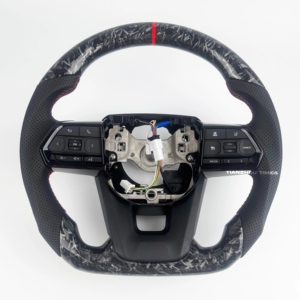 Volante de fibra de carbono de cuero y madera personalizado para <span class=keywords><strong>Toyota</strong></span> Prado 120 rav4 <span class=keywords><strong>yaris</strong></span> Innova Vitz Mk5 A90 Axio Crown Lc120 4runner - Product Image 5