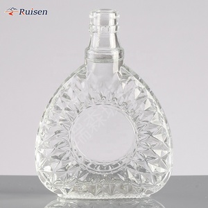 Xi lanh vuông hình dạng độc đáo chai thủy tinh vít cap Whisky Brandy rượu chai nước trái cây 200ml 375ml - Product Image 2