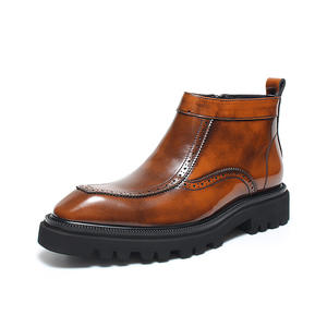 Botas de Trabajo de Cuero Genuino Vintage de Alta Gama para Hombre, Impermeables, con Cordones, Suela Goodyear y Parte Superior de Cuero Resistente - Product Image 2