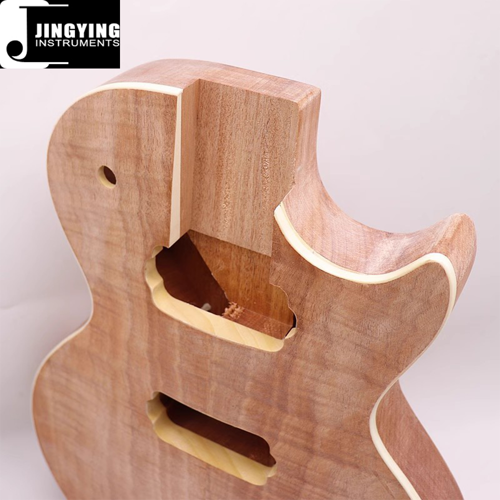 les paul done top diy mahogony double cut guitar body