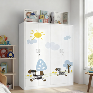 Armadio Moderno a Parete Antiumidità Stampato con Ante Scorrevoli <span class=keywords><strong>per</strong></span> Camere dei Bambini e Appartamenti - Product Image 1