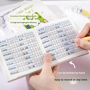 Piccolo orso ama imparare A3 vocabolario tascabile quaderno Ebbinghaus memoria inglese dettato recensione cartonato in pelle a fogli mobili - Product Image 2