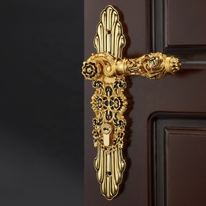 Newlaking Pomo De Puerta De Privacidad Con Cerradura, Manija De Puerta Interior De Cristal Para Dormitorio, Baño, Armario, Latón Satinado, 1 Paquete
