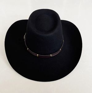 A112001 Chapeau haut de forme à large bord, style cavalier, unisexe, 100% laine, décontracté, toutes saisons - Product Image 5