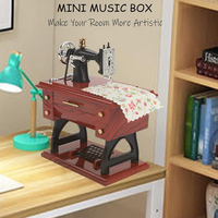 Machine à coudre Vintage boîte à musique européenne classique pédale Machine à coudre Table bureau mécanique pour la décoration intérieure cadeau d'anniversaire
