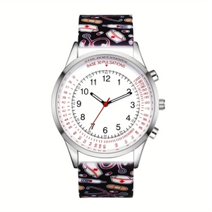 Reloj de Pulsera para Enfermeras Jewelrywe, Pulsómetro, Correa de Silicona, Fácil de Leer, Relojes de Cuarzo para Enfermeras y Médicos - Product Image 6
