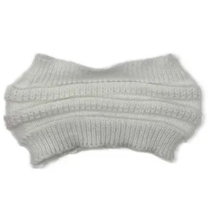 Women Girls Knit Ponytail Beanie Hat Winter Sports Beanies Headband Messyy Bun Running Cheap Caps With Hole On Top