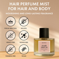 Vaporisateur de parfum pour cheveux et corps avec parfum pailleté Parfum longue durée Sérum à base d'huile Salon personnalisé OEM Brume pour femmes