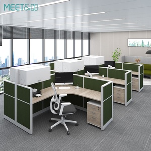 Bureau modulaire en bois moderne 2-6 places, nouvelle arrivée, mobilier de bureau extensible, poste de travail pour personnel, tiroir, cloison, école, MDF - Product Image 3