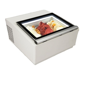Mini gabinete de exhibición de helados con luz LED de una puerta de escritorio, congelador de helados de 220V, refrigerador de bajo precio, cafeterías, nuevo - Product Image 6