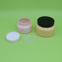 Pot en PET personnalisé avec logo pour crème capillaire, crème corporelle et gommage corporel 250ml 500ml OEM