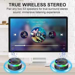 Enceinte portable étanche IPX7 V5.0 avec ventouse, LED RGB, 5 heures d'autonomie, son cristallin et basses puissantes pour la douche - Product Image 6