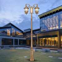 Europäisch-Amerikanische Beliebte Torpfosten-Solar-LED-Gartenlampe Druckguss-Aluminiumlegierung Klassisches Design Hof-Landschaftsbeleuchtung
