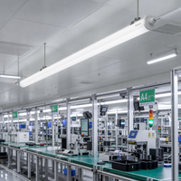 Luminaire LED Tri-proof SHIZI Slim PC, étanche IP65, IK08, éclairage linéaire connectable pour usine, supermarché, parking